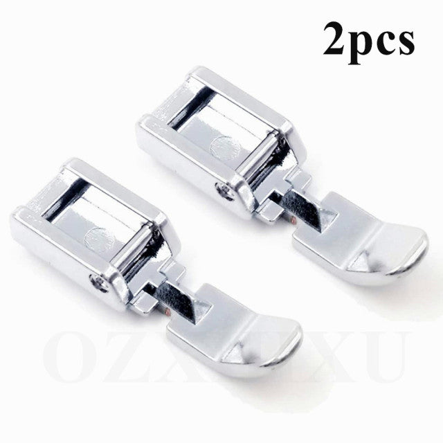 Zipper Sewing Machine Presser Foot Left Right Narrow Foot Compatible with Low Shank Snap On Singer Brother Sewing Accessories