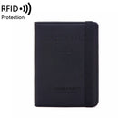 Elastic Band Leather Passport Cover RFID Blocking For Cards Travel Passport Holder Wallet Document Organizer Case Men Women
