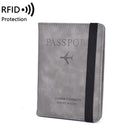 Elastic Band Leather Passport Cover RFID Blocking For Cards Travel Passport Holder Wallet Document Organizer Case Men Women