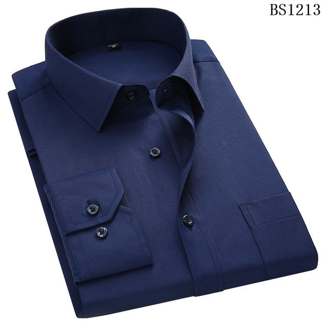 Plus Large Size 8XL 7XL 6XL 5XL 4XL Slim Fit Herren Business Casual Langarmhemd Klassische gestreifte Herrenhemden