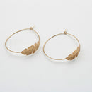 Hoop Earrings Leaf Earring Copper Leaves Jewelry Studs Drop Ear New Style Trendy Fashion Brass Clip Circle Item For Women 202177