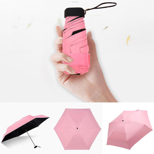 Leichter Taschen-Mini-Regenschirm-Regen-Frauen-winddichter haltbarer 5 faltender Sonnenschirm-tragbarer Sonnenschutz-weiblicher Sonnenschirm-Regenschirm