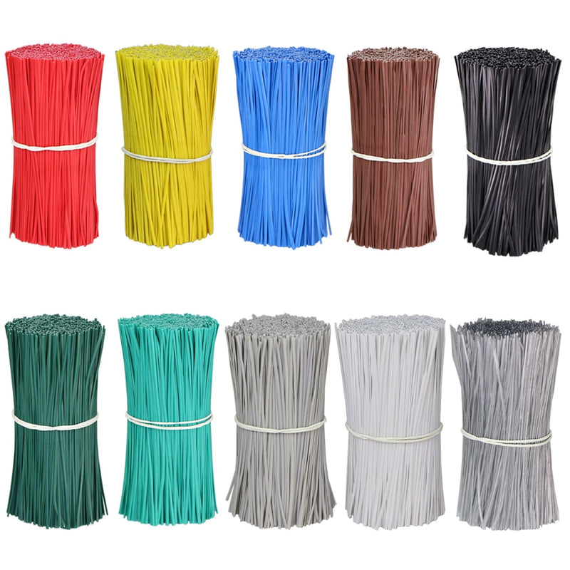 100 Uds. Bridas para cables de jardinería oblata, bridas de alambre de hierro reutilizables para flores, plantas, vides trepadoras, cuerdas fijas recubiertas multifunción