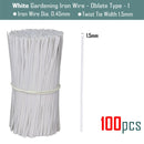 100PCS Oblate Gardening Cable Ties Reusable Iron Wire Twist Tie for Flower Plant Climbing Vines Multifunction Coated Fix Strings