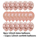 10/20 Globos de confeti de estrellas Confeti metálico Látex Globo transparente Baby Shower Fiesta de cumpleaños Bola de decoración de boda Globo