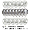 10/20 Globos de confeti de estrellas Confeti metálico Látex Globo transparente Baby Shower Fiesta de cumpleaños Bola de decoración de boda Globo