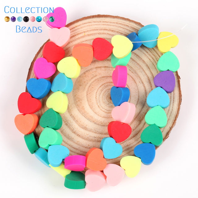 20-110pcs/Lot Smiley Animal Sunflower Shape Spacer Polymer Clay Beads Drum Beads For Jewelry Making DIY Handmade Accessories