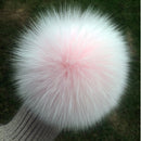 100% natural fox fur pompom raccoon fur pom  pom for hat beanies DIY Fur Pompon For Caps Bags Scarf Accessories