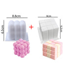 DIY Candles Mould wax Candles mold Aromatherapy Plaster Candle 3D Silicone Mold Handmade Soy Cube Soap Molds