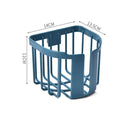 Estante de papel higiénico sin perforaciones, caja de pañuelos de cocina para baño, caja de almacenamiento de papel adhesivo montada en la pared, soporte de papel higiénico, rollo de papel