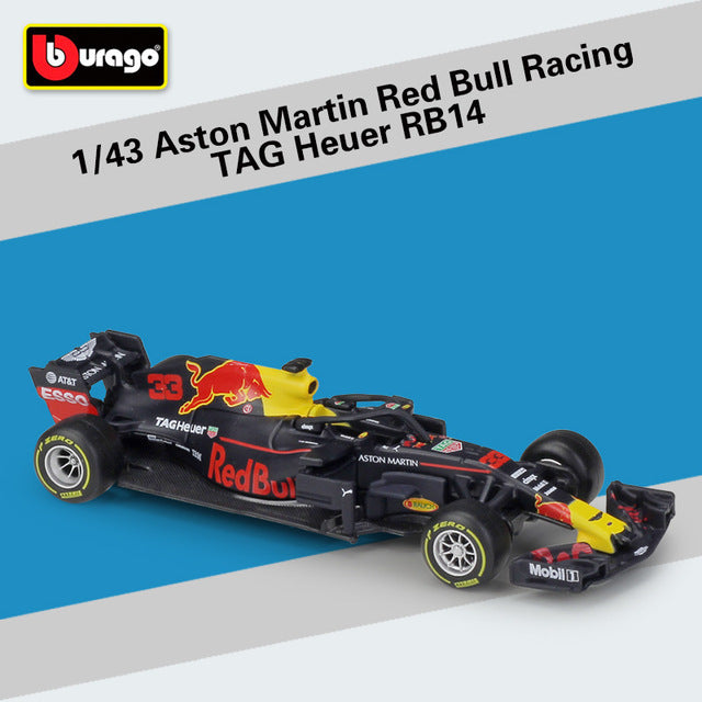 Bburago 1:43 2021 F1 Red Bull Racing RB16B 33 # Max Verstappen 11 # Sergio Perez Fórmula uno Simulación de aleación súper modelo de coche de juguete