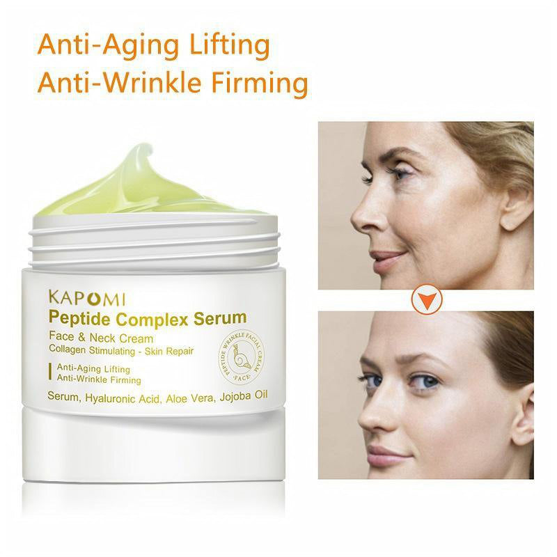 Peptidkomplex Serum Collagen Anti-Falten-Essenz Gesichtshaut-Lifting-Creme für Gesicht Hals Brust Enge Anti-Aging-Hautpflege