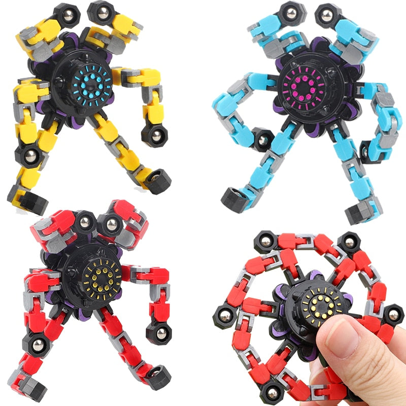 Fidget Chain Toys Niños Antiestrés Fidget Spinner Adultos Vent Stress Relief Hand Spinner Juguetes Niños Descompresión Cadena Regalos