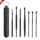 1/7PC/Set Ear Cleaner Earwax Removal Tool ABS Earpick Curette Reusable Ear Cleaning Wax Remover Spring Spoon Ear Pick Cleanser