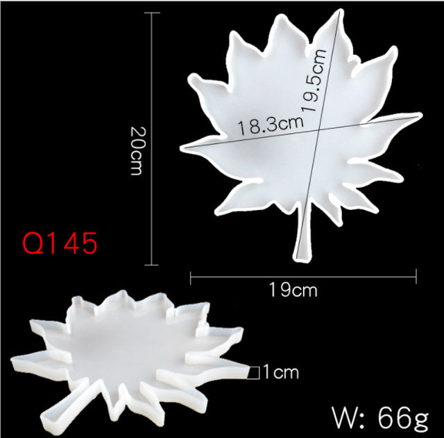 Palm Maple Leaf Silicone Molds for DIY UV Epoxy Coasters Resin Mould Jewelry Making Tools