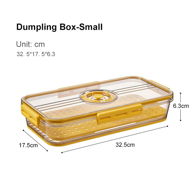 Refrigerator Storage Box Kitchen Storage Container Food Grade PET Plastic Transparent Thickened Timekeeping Frozen Organizer Box