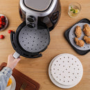 100pcs 9/8/7 Inch Air Fryer Liners Perforated Non-stick Mats Perforated Parchment Papers Steaming Basket Mat Baking for Kitchen