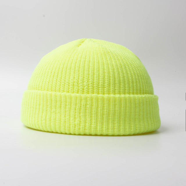 Fashion Hip Hop Beanie Knitted Hat Men Skullcap Women Winter Warm Brimless Baggy Melon Cap Cuff Docker Fisherman Beanies Hats