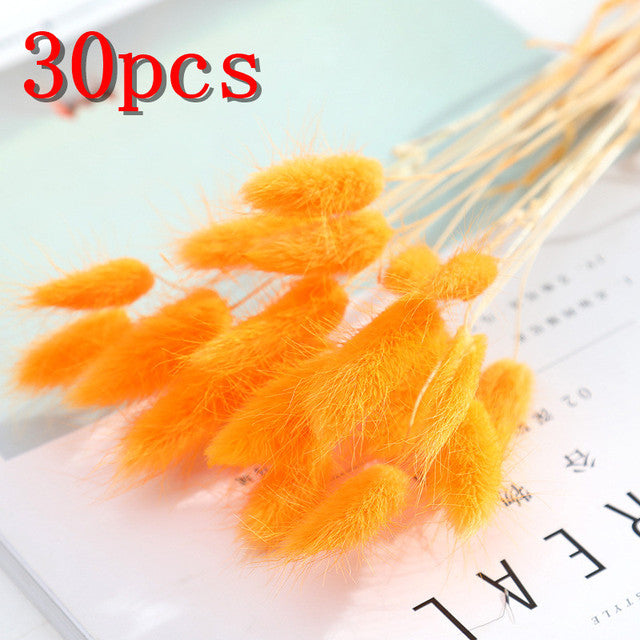 45cm Reed Pampas Wheat Ears Rabbit Tail Grass Natural Dried Flowers Bouquet Wedding Decoration Christmas Party For Home Decor