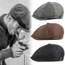 Boina Vintage para hombre, sombreros de Newsboy, gorras clásicas de Newsboy occidental, boina de mezcla de algodón, sombrero de visera plana ajustable para hombres, gorra de boina de primavera