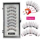 2 Pairs 3D Natural Magnetic Eyelashes ,With 5 Magnetic Lashes Handmade Reusable Magnetic False Eyelashes Support Drop Shipping