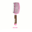 Anti Klit Hair Brush Bristle&amp;Nylon Hair Combs for Women Wet Dry Curly Detangling Hair Brush Salon Hairdressing Styling Tools