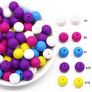 Cute-Idea 20Pcs Silicone Round Beads 9MM Baby Teething Chewable Beads DIY Baby Rodent Pacifier Chain Toys Accessories Baby Goods