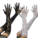 Guantes de redes de encaje sexy Guantes elásticos Guantes de novia de manga larga Guantes de liturgia de malla Guante sexy Guantes de rejilla de Jacquard de encaje de verano