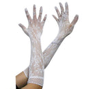 Guantes de redes de encaje sexy Guantes elásticos Guantes de novia de manga larga Guantes de liturgia de malla Guante sexy Guantes de rejilla de Jacquard de encaje de verano