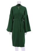 Camisón 100% de algodón para mujer, conjunto de pijama, camisón acampanado, pantalones, conjunto de mangas caídas, albornoz de 2 piezas para mujer