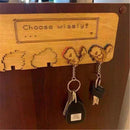 Keys 4 Hook Storage Rack Hanger Decor Room Hanging Gifts Home Entrance Door Retro Wood Key Holder Wall Home Organizer Hooks