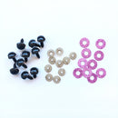 20pcs 3D Glitter Plush Plastic Safety Eyes For Toy Amigurumi Doll Making Eyes For Dolls Mix Animal 14/16/18/20/22mm