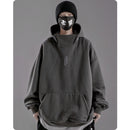 Autumn winter High collar hoodie loose comfortable Men&