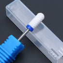 Fresa de cerámica para manicura, brocas para uñas, limas eléctricas para uñas, brocas de molienda rosa y azul, accesorios para fresas