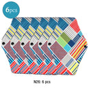 Almohadillas menstruales reutilizables, 6 uds., servilleta sanitaria lavable para mujer, almohadilla Menstrual lavable de carbón de bambú y algodón