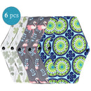 Almohadillas menstruales reutilizables, 6 uds., servilleta sanitaria lavable para mujer, almohadilla Menstrual lavable de carbón de bambú y algodón