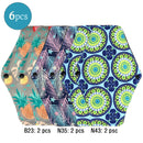 Almohadillas menstruales reutilizables, 6 uds., servilleta sanitaria lavable para mujer, almohadilla Menstrual lavable de carbón de bambú y algodón