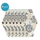 Almohadillas menstruales reutilizables, 6 uds., servilleta sanitaria lavable para mujer, almohadilla Menstrual lavable de carbón de bambú y algodón