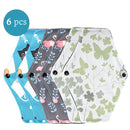 Almohadillas menstruales reutilizables, 6 uds., servilleta sanitaria lavable para mujer, almohadilla Menstrual lavable de carbón de bambú y algodón