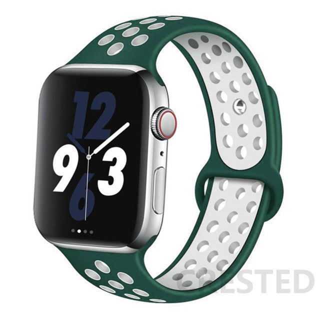 Silikonband für Apple Watch Band 44 mm 40 mm 45 mm 41 mm 38 mm 42 mm 44 42 38 40 45 mm Armband Armband iWatch Serie 3 4 5 6 se 7