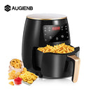 AUGIENB 1400 W 4,5 l Heißluftfritteuse Ölfreie Gesundheitsfritteuse Multifunktionaler Smart-Touch-LCD-Fritteuse für Pommes frites Pizza