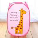 Cesto de ropa sucia plegable, cesta de clasificación de ropa sucia de malla abierta emergente de dibujos animados, juguetes para niños, organizador de caja de almacenamiento para el hogar Sundrie