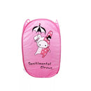 Cesto de ropa sucia plegable, cesta de clasificación de ropa sucia de malla abierta emergente de dibujos animados, juguetes para niños, organizador de caja de almacenamiento para el hogar Sundrie