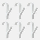 6pcs High Quality Hanger For Heated Towel Radiator Rail Clothes Hanger Bath Hook Holder Percha Plegable Scarf Hanger White Hook