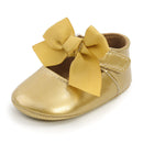Neugeborene Babyschuhe Baby Jungen Mädchen Schuhe Mädchen Klassische Bowknot Gummisohle Anti-Rutsch PU Kleid Schuhe Erste Wanderer Kleinkind Krippe Schuhe