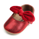 Neugeborene Babyschuhe Baby Jungen Mädchen Schuhe Mädchen Klassische Bowknot Gummisohle Anti-Rutsch PU Kleid Schuhe Erste Wanderer Kleinkind Krippe Schuhe