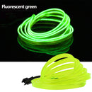 1m/2m/3m/5m, tiras de iluminación Interior LED de neón para coche, tira LED automática, guirnalda, cuerda de alambre, lámpara decorativa para coche, tubo Flexible