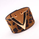Europe Crack Leather Bracelet For Women Femme All-Match V Word Wide Punk Style Soft Jewellery Cool Wholesale