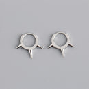 WANTME Real 100% 925 Sterling Silver Punk Hip-Hop Link Chain Gothic Studs Earrings for Fashion Women Jewelry Accessories 2022