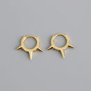 WANTME Real 100% 925 Sterling Silver Punk Hip-Hop Link Chain Gothic Studs Earrings for Fashion Women Jewelry Accessories 2022